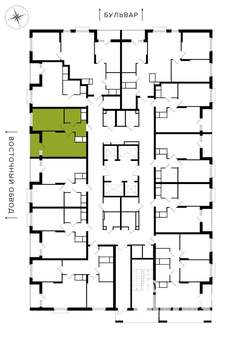 1-к квартира, вторичка, 39м2, 20/25 этаж