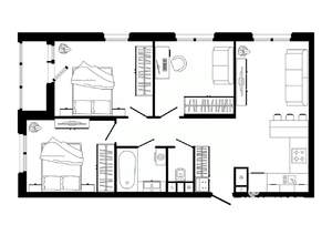 3-к квартира, вторичка, 77м2, 8/25 этаж