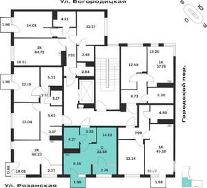 Студия квартира, вторичка, 33м2, 2/4 этаж