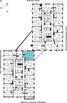 2-к квартира, строящийся дом, 47м2, 2/25 этаж