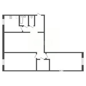 3-к квартира, вторичка, 66м2, 2/9 этаж
