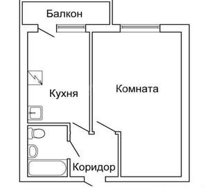1-к квартира, вторичка, 42м2, 19/22 этаж