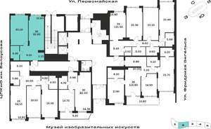 1-к квартира, вторичка, 63м2, 1/9 этаж
