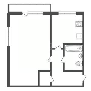 1-к квартира, вторичка, 31м2, 5/5 этаж