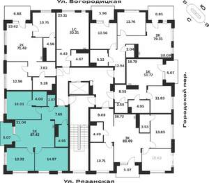 3-к квартира, вторичка, 87м2, 2/4 этаж