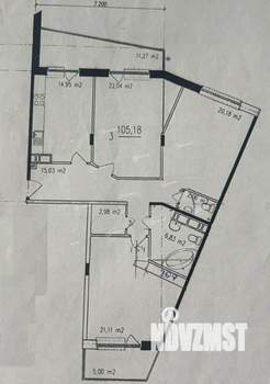 3-к квартира, вторичка, 112м2, 4/16 этаж