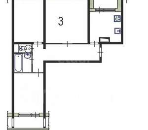 3-к квартира, вторичка, 56м2, 1/5 этаж