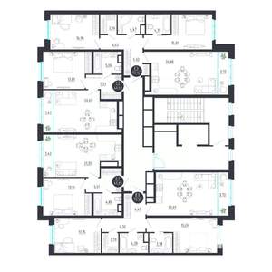 2-к квартира, строящийся дом, 79м2, 4/8 этаж