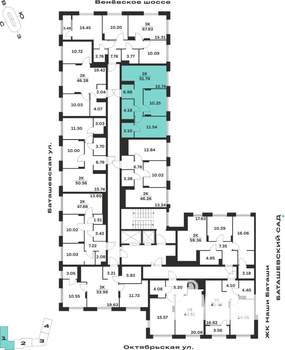 2-к квартира, вторичка, 52м2, 4/15 этаж