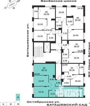 3-к квартира, вторичка, 80м2, 9/15 этаж