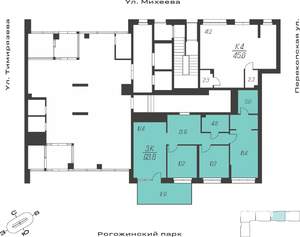 3-к квартира, вторичка, 85м2, 1/24 этаж