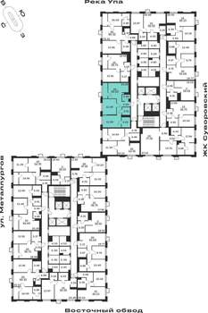 2-к квартира, строящийся дом, 65м2, 3/25 этаж