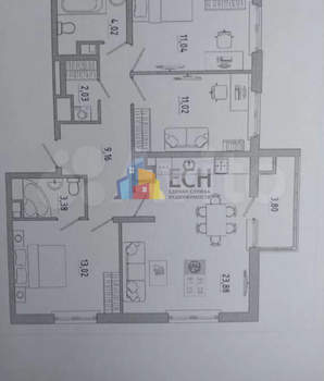 3-к квартира, вторичка, 77м2, 8/10 этаж