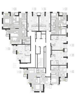 1-к квартира, строящийся дом, 44м2, 3/21 этаж