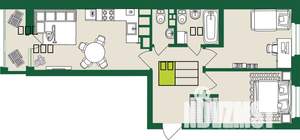 3-к квартира, строящийся дом, 57м2, 9/9 этаж
