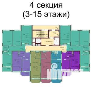 3-к квартира, строящийся дом, 81м2, 13/17 этаж