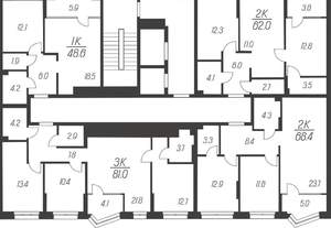 2-к квартира, вторичка, 68м2, 5/24 этаж