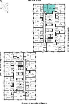 1-к квартира, строящийся дом, 45м2, 3/25 этаж