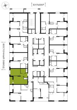 1-к квартира, вторичка, 39м2, 13/25 этаж