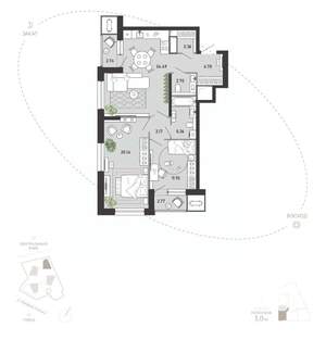 2-к квартира, вторичка, 81м2, 11/21 этаж