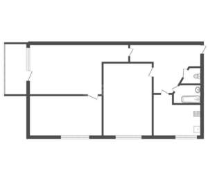 3-к квартира, вторичка, 52м2, 3/5 этаж