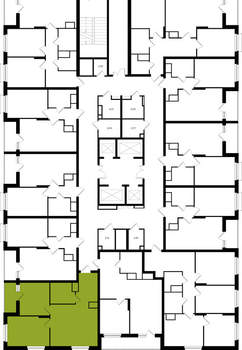 2-к квартира, вторичка, 57м2, 12/25 этаж