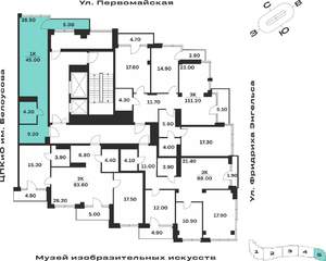 Студия квартира, вторичка, 45м2, 3/9 этаж