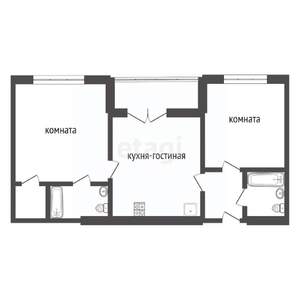 2-к квартира, вторичка, 67м2, 1/14 этаж