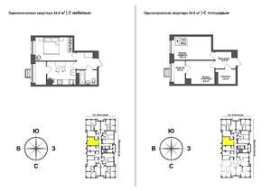 1-к квартира, сданный дом, 33м2, 13/17 этаж