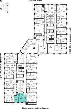 1-к квартира, строящийся дом, 46м2, 1/25 этаж