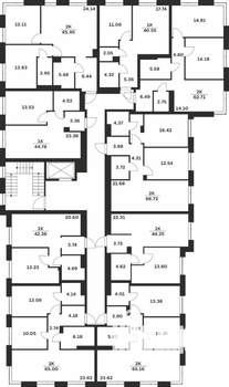 2-к квартира, вторичка, 67м2, 1/7 этаж