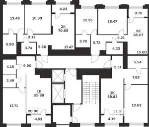 2-к квартира, вторичка, 65м2, 5/10 этаж