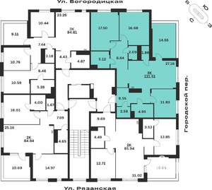 3-к квартира, вторичка, 122м2, 4/4 этаж