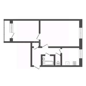 2-к квартира, вторичка, 45м2, 2/5 этаж