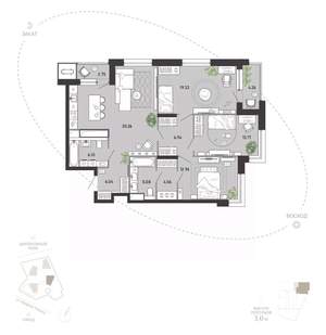 3-к квартира, вторичка, 111м2, 17/21 этаж