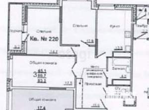 2-к квартира, вторичка, 81м2, 2/22 этаж