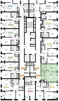1-к квартира, вторичка, 36м2, 14/25 этаж