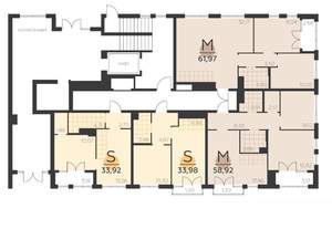 2-к квартира, вторичка, 62м2, 1/5 этаж