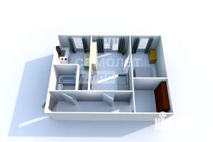 2-к квартира, вторичка, 44м2, 5/5 этаж
