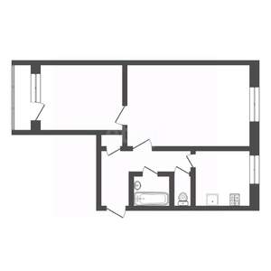 2-к квартира, вторичка, 45м2, 2/5 этаж