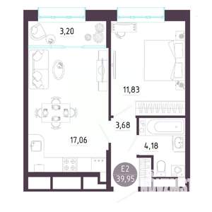 1-к квартира, вторичка, 40м2, 10/10 этаж