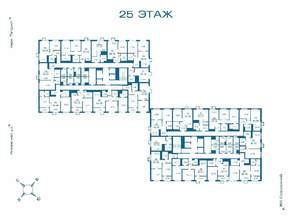 2-к квартира, вторичка, 47м2, 25/25 этаж