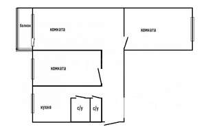 3-к квартира, вторичка, 59м2, 4/5 этаж