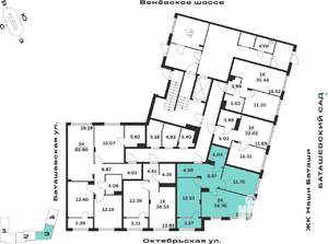 2-к квартира, вторичка, 59м2, 1/15 этаж