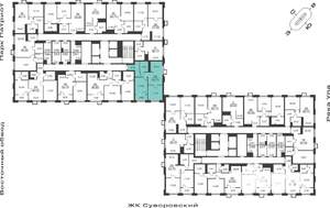 2-к квартира, вторичка, 55м2, 6/25 этаж