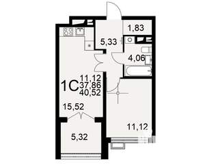 1-к квартира, вторичка, 41м2, 11/16 этаж