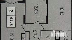 2-к квартира, вторичка, 65м2, 23/25 этаж