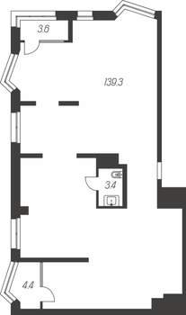 3-к квартира, строящийся дом, 151м2, 24/24 этаж