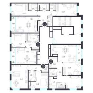 2-к квартира, строящийся дом, 76м2, 5/8 этаж