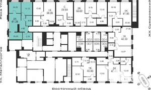 2-к квартира, вторичка, 61м2, 1/25 этаж